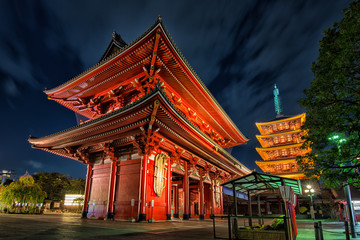 Tokyo - Sensoji-ji Temple in Asakusa at night
