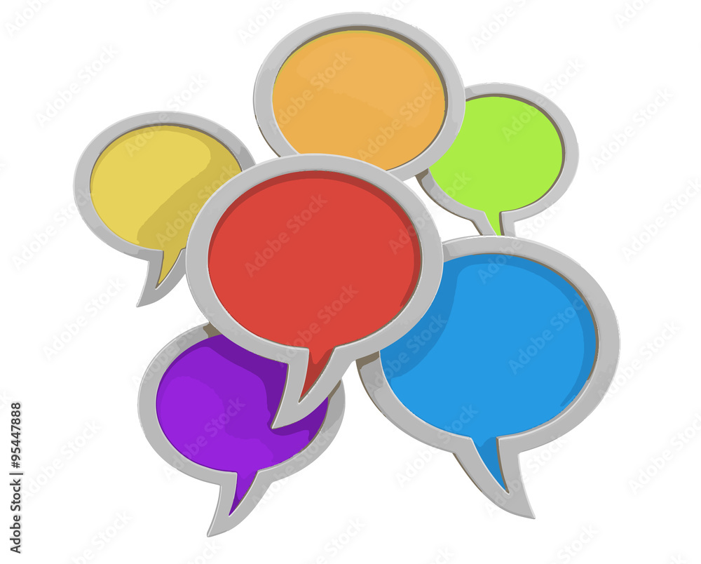 Poster speech bubbles