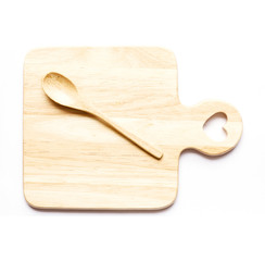 Wooden Chopping Board with wood spoon