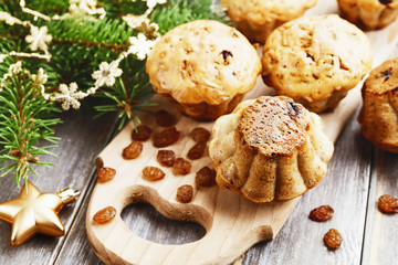 Muffins with raisins
