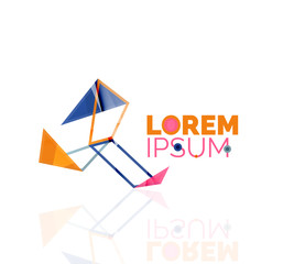 Logo, abstract geometric business icon