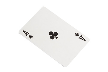 Playing card isolated on white