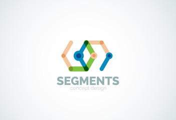 Vector outline minimal abstract geometric logo