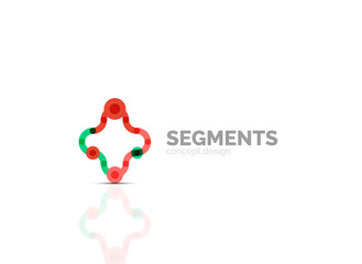 Vector outline minimal abstract geometric logo