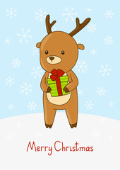 Cute cartoon deer  for Your design 