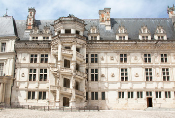 Obraz premium Château de Blois, skrzydło François 1er, Loir et Cher, Dolina Loary, Francja