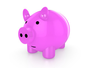Pink piggy bank