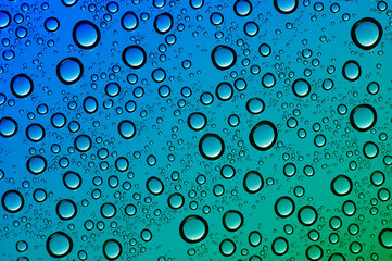  water drops on glass