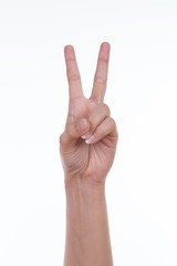 hands show the number two