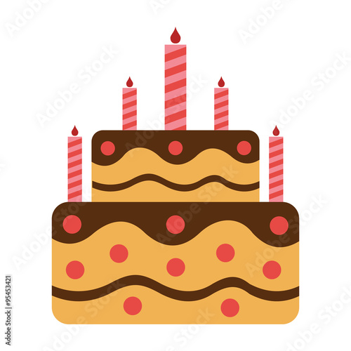 "Birthday cake flat icon" Stock image and royalty-free vector files on