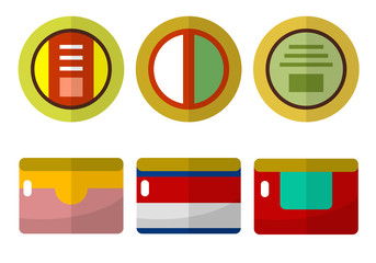 Canned food flat icons