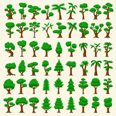 54 Cartoon vector trees
