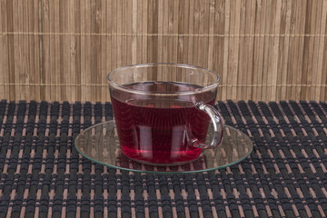 herbal tea on wooden table