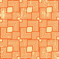 Vintage style geometric seamless background, retro vector repeat