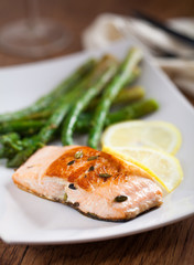 Fillet of Salmon with Asparagus