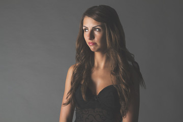 Naklejka premium Young sensual model girl.
