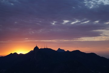 Christ the Redeemer Sunset View from the Sugar Loaf Mountain