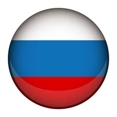Fotobehang Иконка с флагом России © Karulin Vsevolod