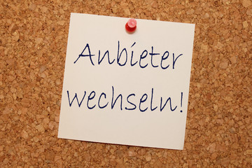 Anbieter wechseln