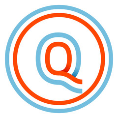 S letter design template. This letters can be used for a sports team or blue white and red flag of the country.