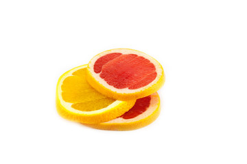 Fototapeta na wymiar cutting grapefruit and orange