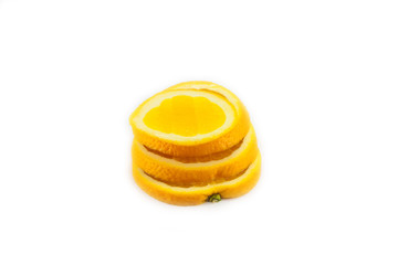 Fototapeta na wymiar tasty and juicy chopped orange