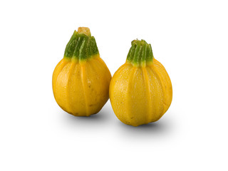 Two Organic Yellow Round Courgettes