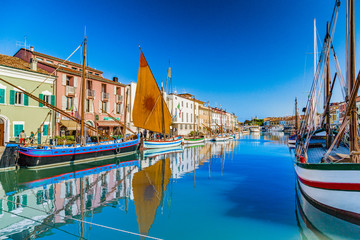 boats on Italian Canal Port