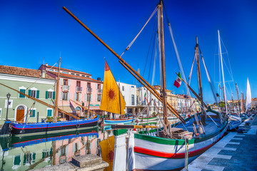 boats on Italian Canal Port