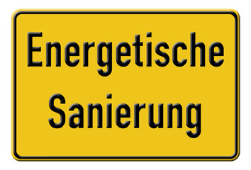Obraz premium Energetische Sanierung 2 / Schild