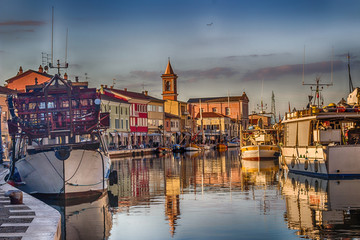 boats on Italian Canal Port