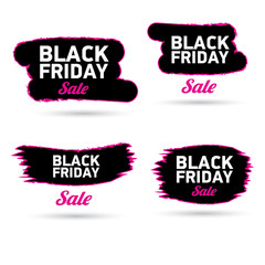 Black Friday sales tag. vector illustration