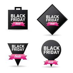 Black Friday sales tag. vector illustration