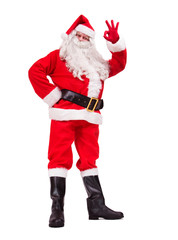 Santa Claus gesturing perfect isolated on white background