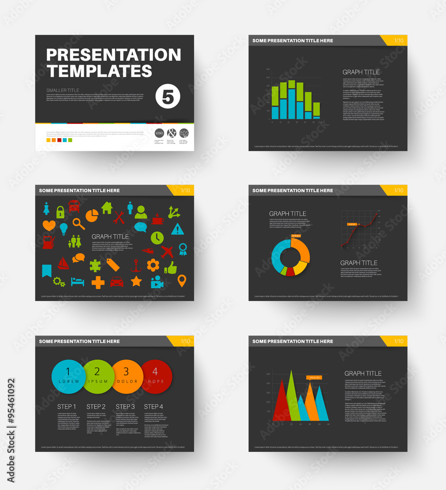 Poster vector template for presentation slides 5