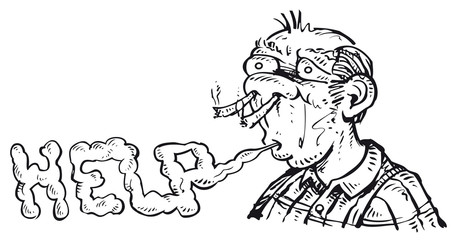 Smoking III
Man and smoking addiction