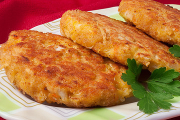 vegetable cutlets with cabbage