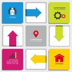 Infographic report template with place for your text. Vector