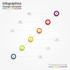 Infographic report template with place for your text. Vector