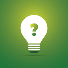 Sustainable Life - Do You Have Questions? Or Is It A Question? - Icon Concept Design - Bulb Icon