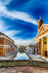 bridge and ancient hospital in Comacchio, the little Venice