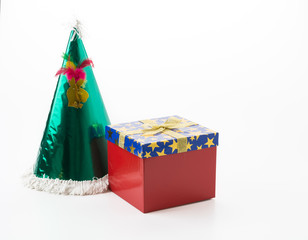 party hat with gift box