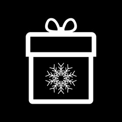 Gift box icon. Present symbol. Flat.