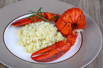 Risotto with lobster