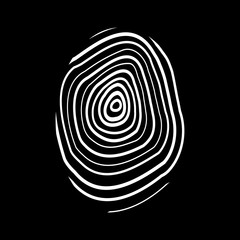 The fingerprint icon. Fingerprint symbol . Flat