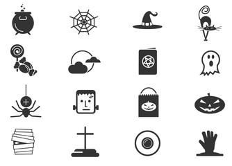 Set of halloween icons