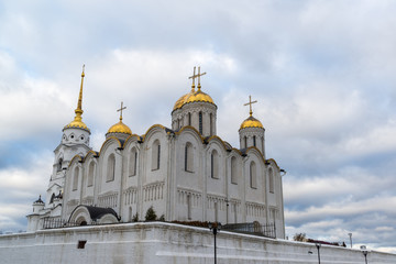 Fototapeta na wymiar Uspensky Cathedral - UNESCO World Heritage Site. Golden Ring of