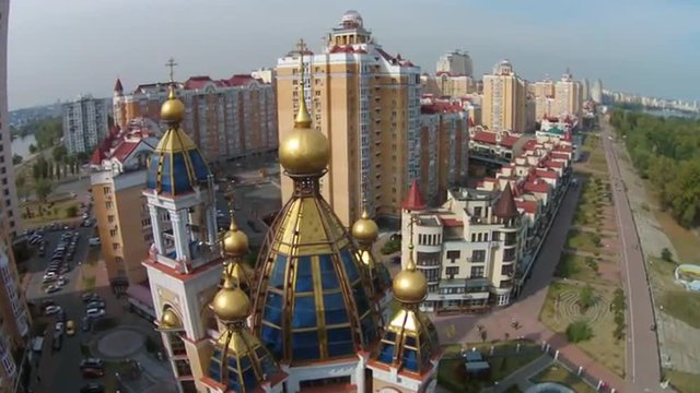 Obolon is a municipal administrative district of the Ukrainian capital Kiev. Obolon district covers an area of 11,000 hectares with a population of 310,000 inhabitants.