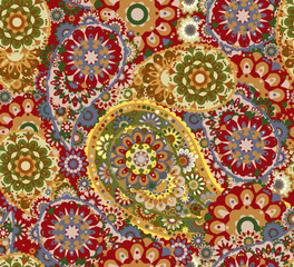 Traditional oriental seamless paisley pattern. Vintage background. Decorative ornament backdrop for fabric, textile