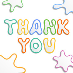 Color inscription - thank you (stickers)